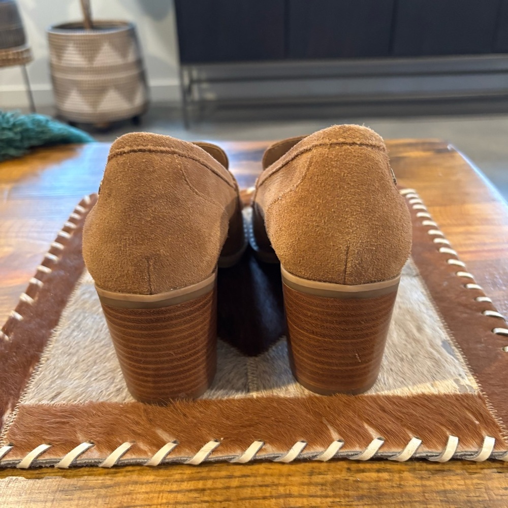 Hush Puppies Lolly Suede Heeled Loafer - Picture 6 of 9